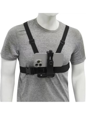 Defne Store ZR-1130 Aksiyon Kamerası ve Telefon Uyumlu Göğüs Çekim Bandı, Siyah