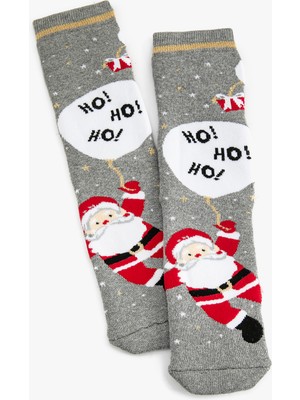 Koton Noel Baba Baskılı Soket Çorap