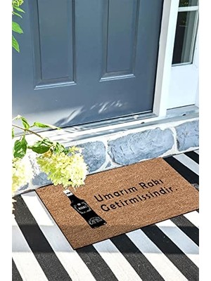 Defne Store Umarım Rakı Kapı Önü Paspası Dekoratif Kapı Paspası Dış Mekân Paspas Ev Içi Paspası 45X70 cm