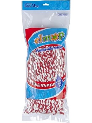 Defne Store Elmop PM03 Yedek Islak Vidalı Mop Paspas Püskül Ucu - Pamuklu Mikrofiber Ipli Mop Yedeği Başlığı