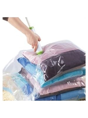 Defne Store Emirler 50 * 70 Magıc Saver Bag Vakumlu Hurç Saklama Poşet - Vakum Hurç Şeffaf Tek Ebat