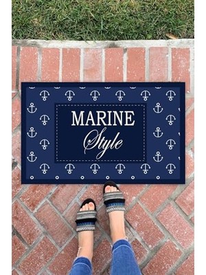 Defne Store Marine Iç ve Dış Mekan Dekoratif Çok Amaçlı Kapı Önü Paspası