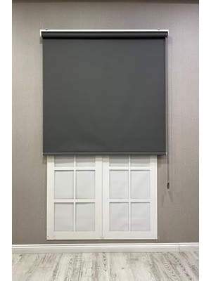 Defne Store Stor Perde Ithal Mat Polyester P1090, Gri, 110 x 200