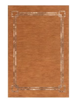 Defne Store Halı, Seno Modern Desenli, Kaymaz Taban, Makinede Yıkanabilir, Salon, Mutfak ve Yatak Odası Için, Bakır, 120X180 cm