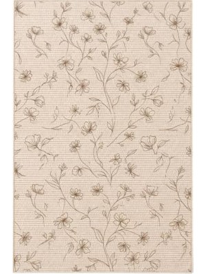 Defne Store Dijital Baskı Pamuk Dokuma Kaymaz Taban Salon Halısı – Antre, Koridor ve Oda Için, Çiçek Desenli, 40 x 60 Zhl-24