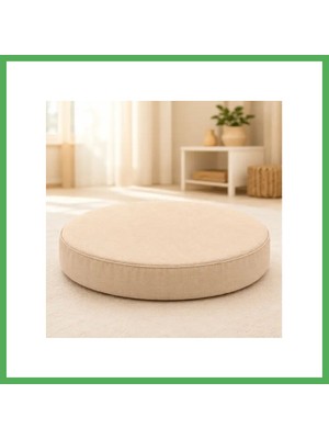 Astraltech Yuvarlak Blok Minder · 40 × 40 × 7 cm | Krem | Iç Mekân Bezoss