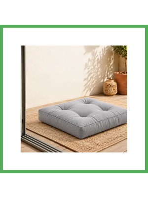 Astraltech Kapitone Kare Yer Minderi · 60 × 60 × 5 cm | Gri | Iç Mekân Bezoss