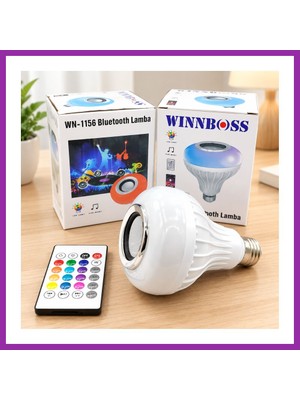 Bezos Bluetooth'lu Hoparlörlü LED Ampul BEZ10