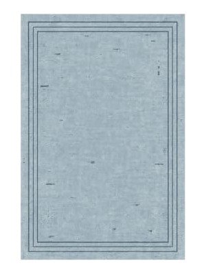 Defne Store Halı, Eskitme Çizgi Bordürlü, Kaymaz Taban, Makinede Yıkanabilir, Dijital Baskı Salon, Mutfak ve Yatak Odası Halısı, Mavi, 120X180 cm