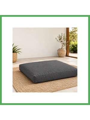 Astraltech Düz Kare Yer Minderi · 60 × 60 × 8 cm | Antrasit | Iç Mekân Bezoss