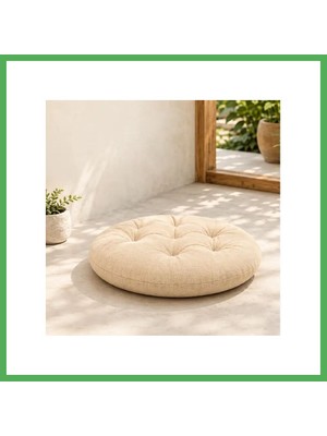 Astraltech Yuvarlak Sandalye ve Tabure Minderi · 40 × 40 × 4 cm | Krem | Dış Mekân Bezoss