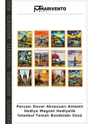 Parçası Duvar Aksesuarı Anlamlı Hediye Magnet Hediyelik Istanbul Temalı Buzdolabı Süsü