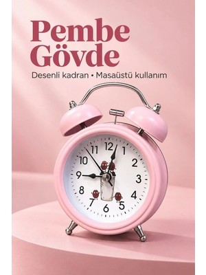 Yakup Tokatlı Moda Tm Pilli Çalar Saat Çift Çanlı Klasik Masaüstü Tasarım