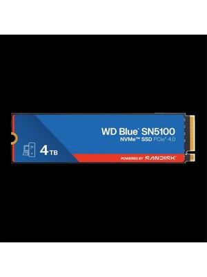 4 Tb Wd Blue SN5100 Pcı-4.0 6900MB/S 6700MB/S M2 SSD WDS400T5B0E