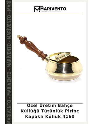 Özel Üretim Bahçe Küllüğü Tütünlük Pirinç Kapaklı Küllük 4160