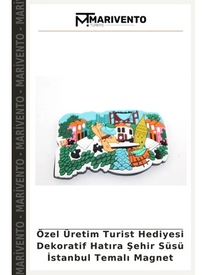 Özel Üretim Turist Hediyesi Dekoratif Hatıra Şehir Süsü Istanbul Temalı Magnet