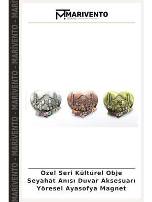 Özel Seri Kültürel Obje Seyahat Anısı Duvar Aksesuarı Yöresel Ayasofya Magnet