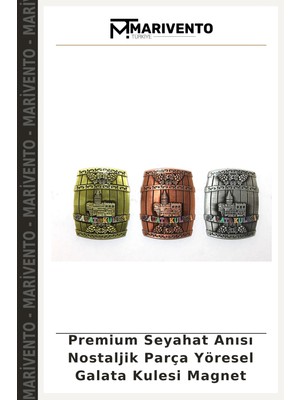 Premium Seyahat Anısı Nostaljik Parça Yöresel Galata Kulesi Magnet