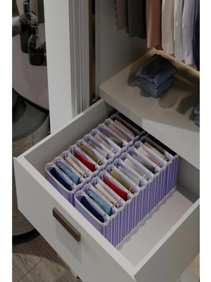 Yakup Tokatlı Moda Tm 11 Bölmeli Dolap ve Çekmece Içi Düzenleyici Akordiyon Organizer M-00500 (1 Adet)