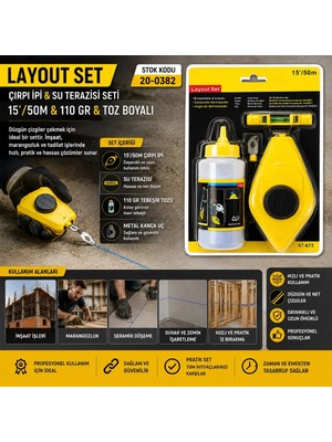 Yakup Tokatlı Moda Tm 30MT - 100 gr - Kırmızı Toz Boyalı Çırpı Ipi - Su Terazisi
