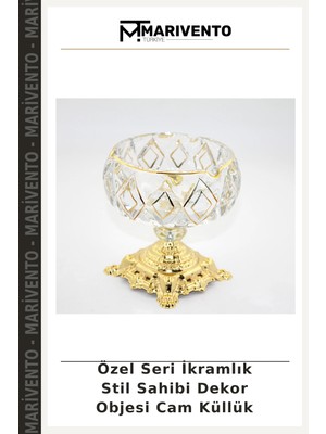 Özel Seri Ikramlık Stil Sahibi Dekor Objesi Cam Küllük