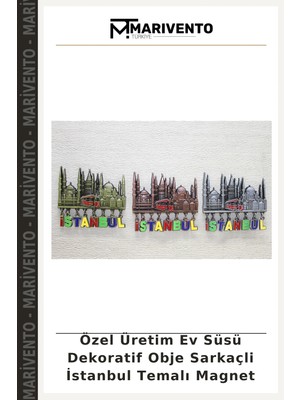 Özel Üretim Ev Süsü Dekoratif Obje Sarkaçli Istanbul Temalı Magnet