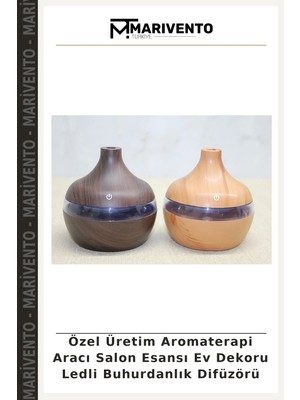 Özel Üretim Aromaterapi Aracı Salon Esansı Ev Dekoru Ledli Buhurdanlık Difüzörü