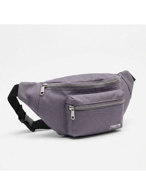 Bezos Lila Unisex Bel Çantası Çapraz Askılı Günlük Kullanım Fermuarlı 30X13 cm Bzoshb