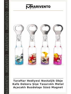 Taraftar Hediyesi Nostaljik Obje Kafe Dekoru Şişe Tasarımlı Metal Açacaklı Buzdolapı Süsü Magnet