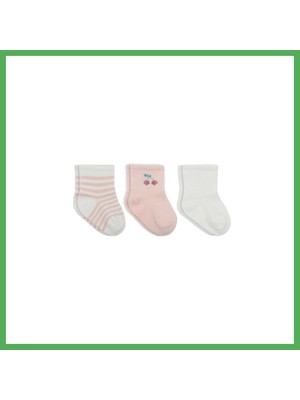 Astraltech Cherry Girl 3'lü Penye Soket Çorap 10138 Ekru · Beden: 0-3 Ay · Renk: Ekru Bezoss