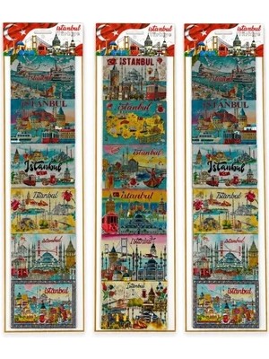 Yakup Tokatlı Moda Tm Istanbul Temalı Silikon Buzdolapı Süsü Magnet 6'lı Set