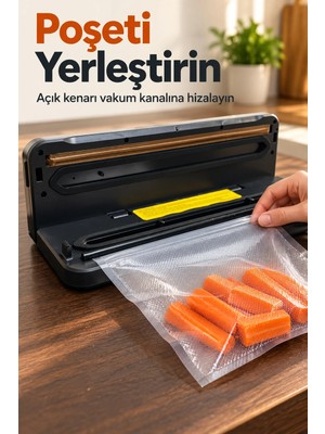 Yakup Tokatlı Moda Tm Vakum Paketleme Makinesi Sürgülü Kesicili Poşet Kapatma Cihazı