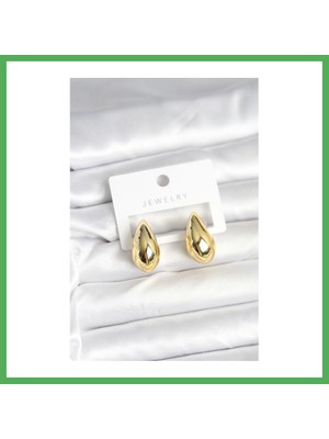 Astraltech Gold Renk Damla Küpe 24 mm Bezoss