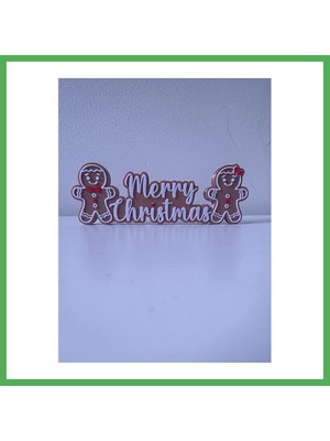 Astraltech Zencefilli Kurabiye Merry Christmas Yazılı Yılbaşı Dekoratif Süs Bezoss