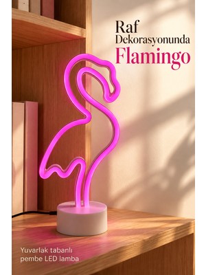Sovrent Pembe Işıklı Flamingo LED Lamba Masaüstü Dekoratif