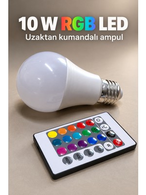 Sovrent Renkli LED Ampul Kumandadan Beyaz Işık Seçimli