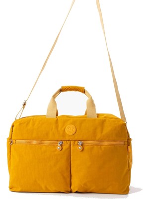 Krinkıl Kumaş Büyük Boy Seyahat/hafta Sonu Çantası 50X29X19 cm – Çok Bölmeli 5 Göz, Fermu