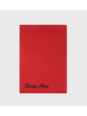 Bk Gift Kişiye Özel Isimli Garbalia Hakiki Deri Kartlık ve Pasaport Kılıfı | Unisex Çok Bölmeli Seyahat Cüzdanı Gül Kurusu.