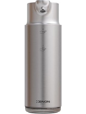 Mey İthalat Sensörlü Sıvı Sabunluk Temassız Otomatik Sabun Dispenseri 300 ml 1500 Mah Type-C Şarjlı Paslanmaz Çelik 2 Kademeli Gri X6840