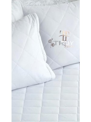 Mey İthalat Alez Kapitone Yastık Koruyucu 2'LI%100 Pamuk 50X70 (Beyaz)