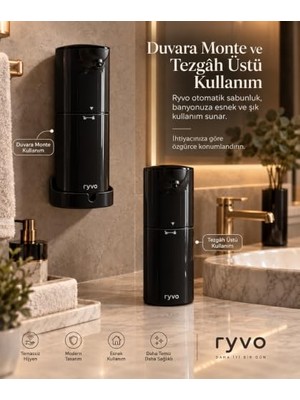 Mey İthalat Otomatik Sensörlü Köpük Sıvı Sabunluk- Şarj Edilebilir - LED Ekran - Modern ve Şık Tasarım - 350 ml Geniş Hazne - 8 Kademe Ayarı - Sabun Seviye Uyarısı - Duvara Monataj Aparatı (Siyah)