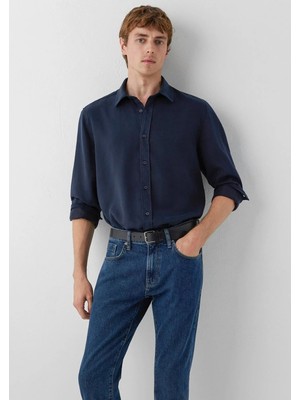 Mavi Uzun Kol Gömlek Dark Navy