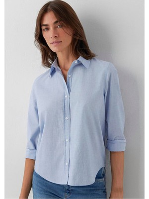 Mavi Uzun Kollu Dokuma Gömlek  Soft Chambray
