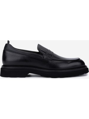 Valmenti Rossi Erkek Hakiki Deri Siyah Loafer Ayakkabı 668 1204 Erk Ayk SK25-26 Nero