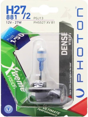 Nzm Store Ampul H27/2 12V 27W Xtreme Vision +%150 Fazla Işık (Tekli Blister) Pht PH5527 Xv B1