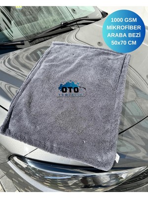 Nzm Store Mikrofiber Araba Kurulama Bezi, Oto, Araç Bezi, Çift Katlı, 1000 Gsm, 50X70 cm (1 Adet)
