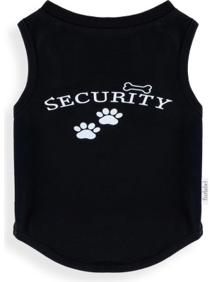 Nzm Store Security Baskılı Pamuklu Köpek ve Kedi Tişört (Siyah, Medium)