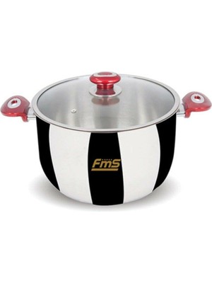 Fms 1024KRM Ideal Çelik 24 cm Derin Tencere Kırmızı