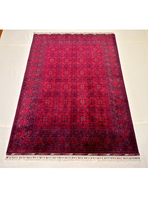 El Dokuma Afgan Halı 4 Metre Biljik Kök Boya 151 x 203 cm