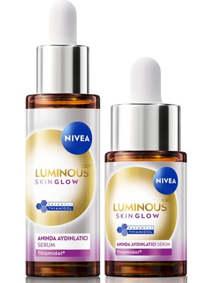 LUMINOUS630 Skin Glow Anında Aydınlatıcı Cilt Bakım Serumu 30ML + 15ML, Eşit Cilt Tonu, Niasinamid